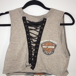 Vintage Harley Davidson Crop top